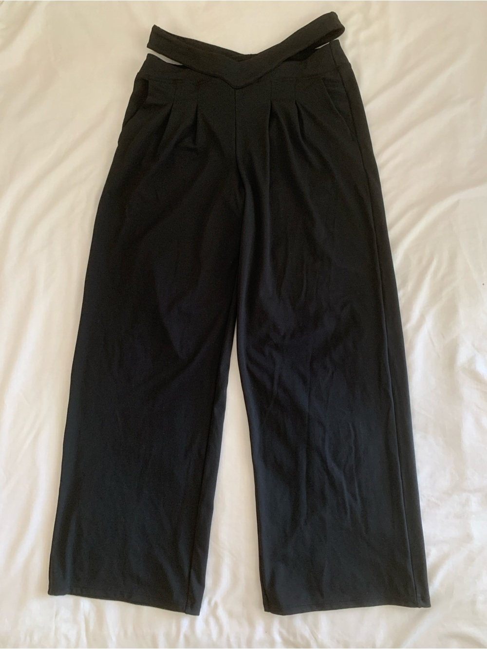 EUC Halara Black Wide Leg Pants Size M Regular